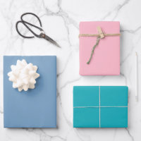 Feuilles d'enveloppement mixtes rose - bleu - Aqua