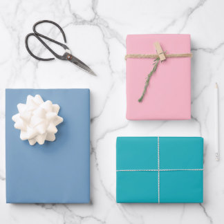 Feuilles d'enveloppement mixtes rose - bleu - Aqua