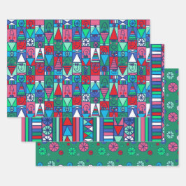 Feuilles d'enveloppes graphiques des Elfes joyeux