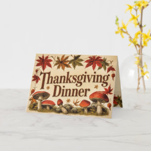 feuilles d'érable vintage - invitation de Thanksgi
