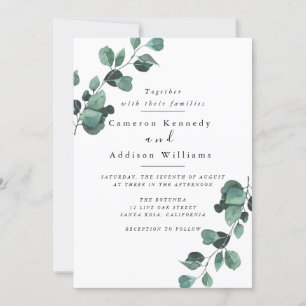 Feuilles d'olivier, Faire-part de mariage verdoyan