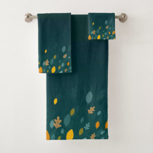 Feuilles en chute avec élément d'automne sur Turqu