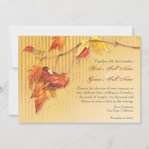 Feuilles en chute - Invitations Mariages de automn