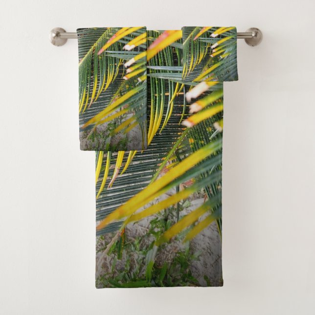 Feuilles - Ensemble de serviettes de bain Guarujá  (En situation)