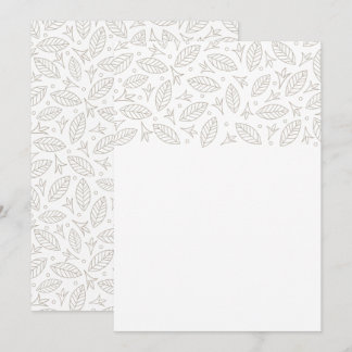 Feuilles éparpillés en blanc Faire-part de mariage