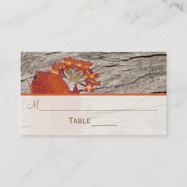 Feuilles et fleurs d'automne séchées Cartes de pla (Devant)