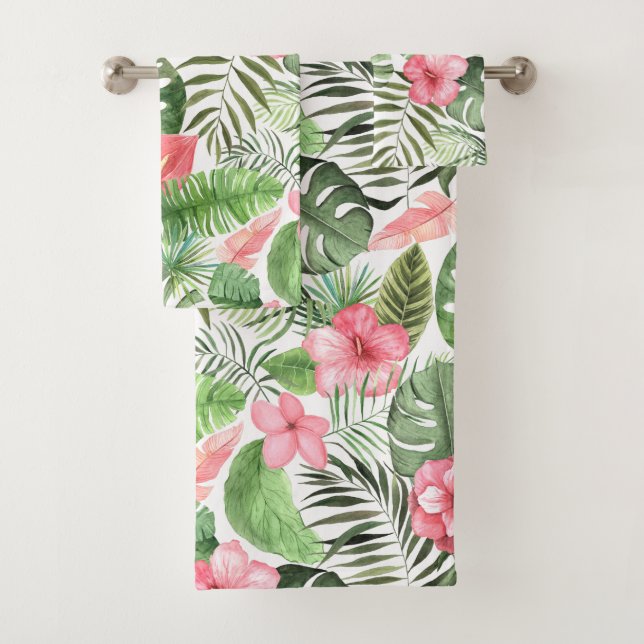 Feuilles et fleurs tropicaux (En situation)