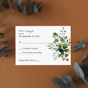 Feuilles & Eucalyptus Rustic no Repas RSVP