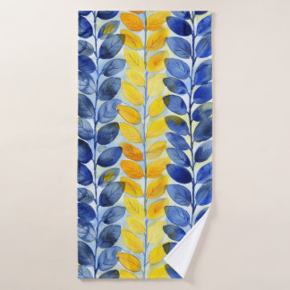 Feuilles jaune et bleu