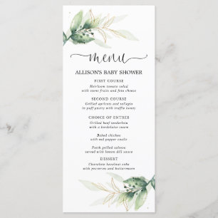 Feuilles or vert simple menu de douche moderne