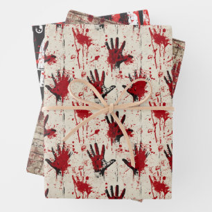 Feuilles papier de Motif d'horreur de crime réel