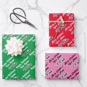 Feuilles papier d'emballage de Noël personnalisées