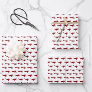 Feuilles papier d'enveloppement d'avion rouge