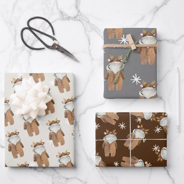 Feuilles papier d'enveloppement de Baby shower de  (Recto)