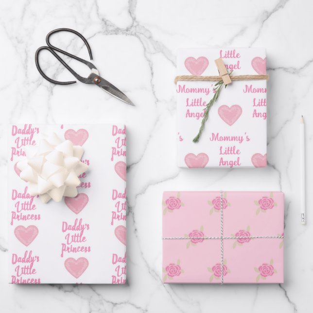 Feuilles papier d'enveloppement de Baby shower mig (Recto)