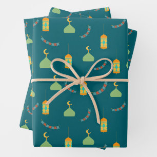 Feuilles papier d'enveloppement de cadeau pour le 