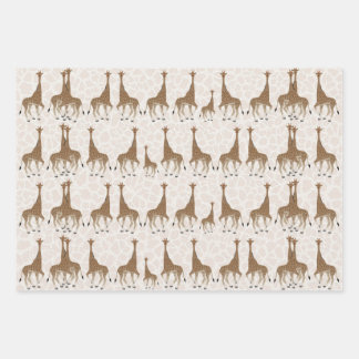 Feuilles papier d'enveloppement de girafe