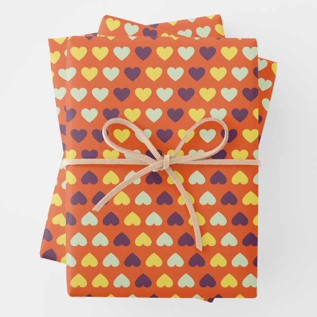 Feuilles papier enveloppant les Coeurs d'automne (En situation)