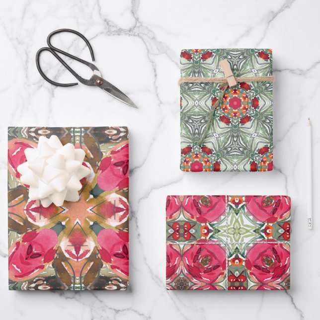 Feuilles papier enveloppantes - design moderne de  (Recto)