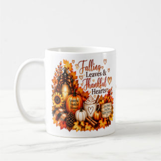 Feuilles qui tombent & Cœurs reconnaissants | Mug