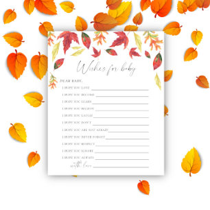 Feuilles qui tombent - Jeu de fête souhaits pour