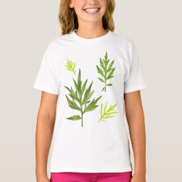 Feuilles sauvages en T-shirt