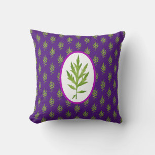 Feuilles sauvages sur un Coussin
