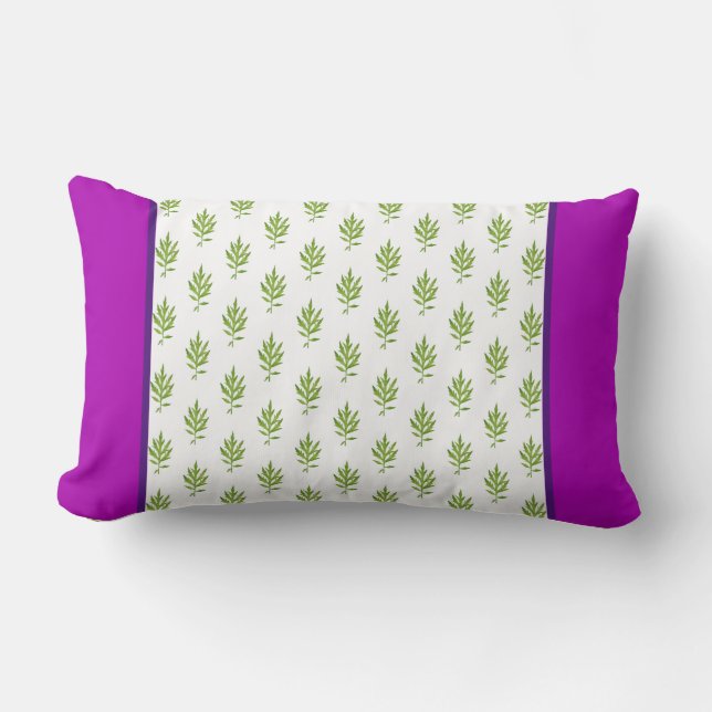 Feuilles sauvages sur un Coussin Lumbar (Recto)
