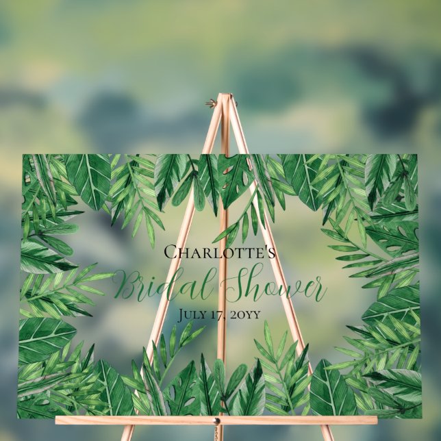 Feuilles tropicales exotiques pour la douche de ma (Neutre)