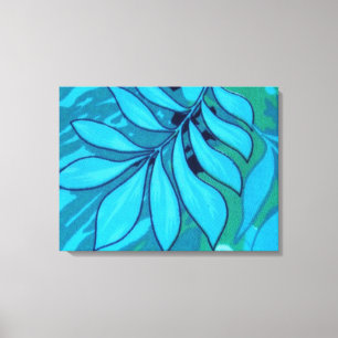 FEUILLES TROPICAUX 3 Panneau Accueil Toile Mur Art