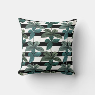 Feuilles tropicaux Coussin de bande réversible