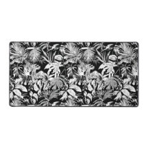 Feuilles tropicaux noirs et blancs modernes