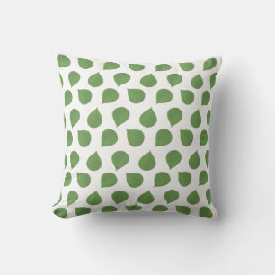 Feuilles vertes d'arbre de Jade sur un Coussin de