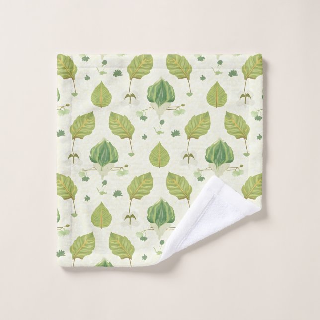 Feuilles verts (Gant de toilette)