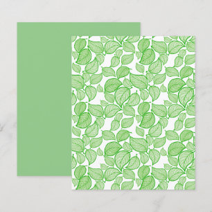 Feuilles verts dessinés à la main sur papier à sca