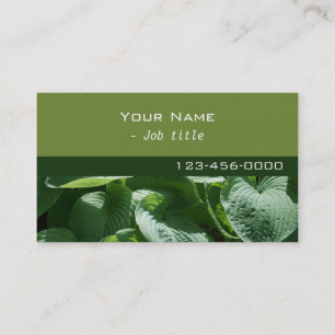 feuilles verts, nature, carte de visite contempora