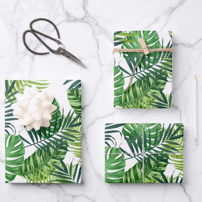 Feuilles verts tropicaux (Recto)
