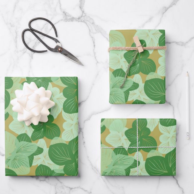 Feuilles verts tropicaux (Recto)