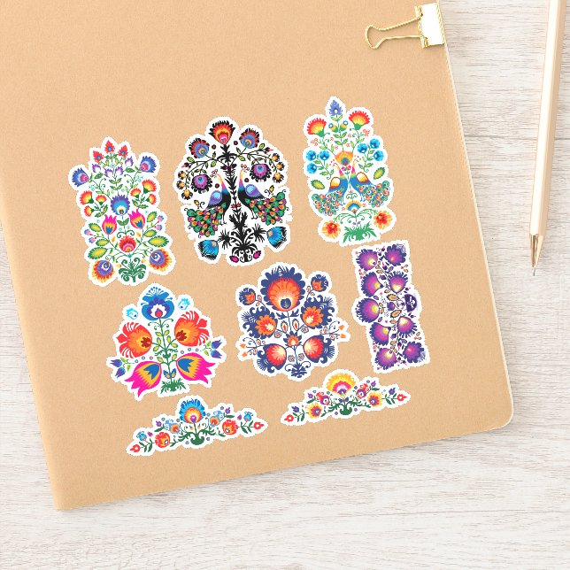 Feuillet autocollant en folklore (Carnet)