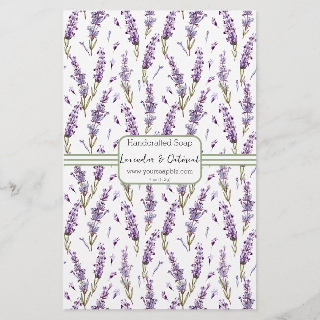 Feuillet papier Sage & Lavendar Soap (Devant)