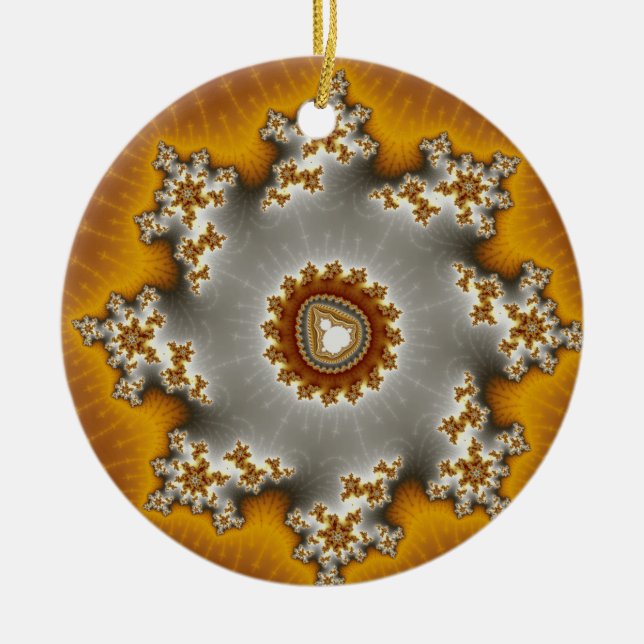 Feulia - Fraktal Keramik Ornament (Vorne)