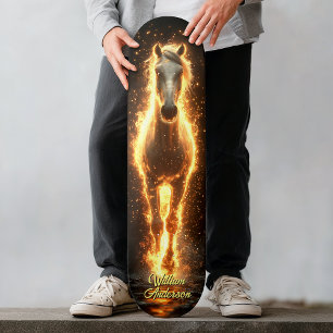 Feurig Glühendes Pferd Skateboard