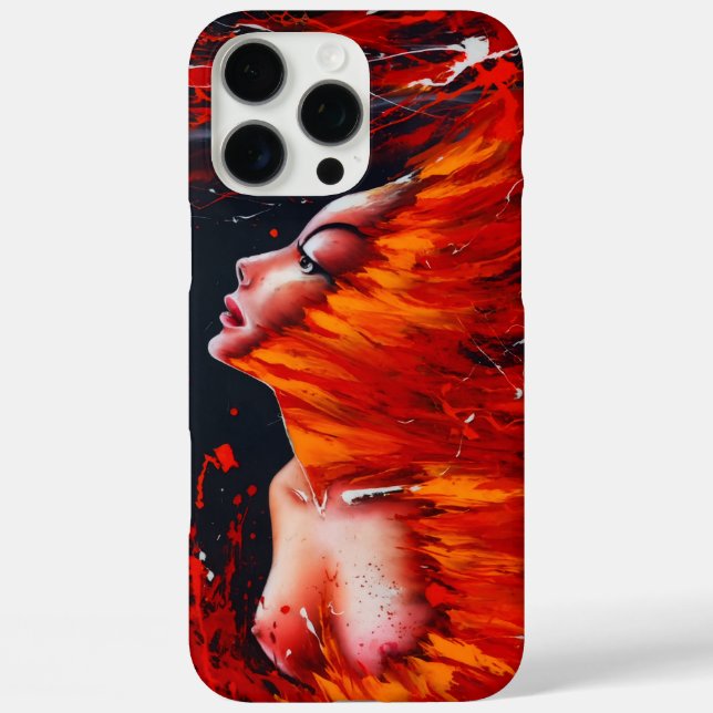 Feurige Eleganz iPhone 16 Pro Max Hülle (Rückseite)