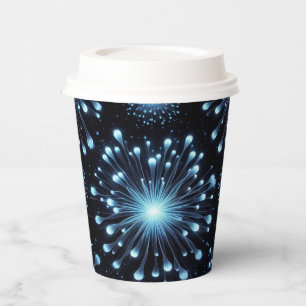Feurige Feuerwerke Pappbecher