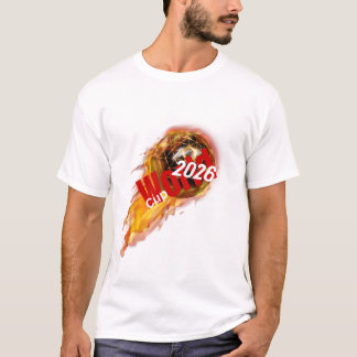 Feurige goldene Weltmeisterschaft 2026 Fußball Gra T-Shirt