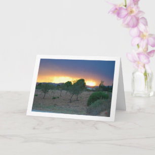 Feurige Himmel Obstgarten Landschaft Karte