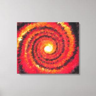 FEURIGE SPIRALSONNE ABSTRAKTE KUNST LEINWANDDRUCK