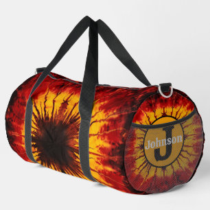Feurige Tie Dye Sportausrüstung Monogramm personal Duffle Bag