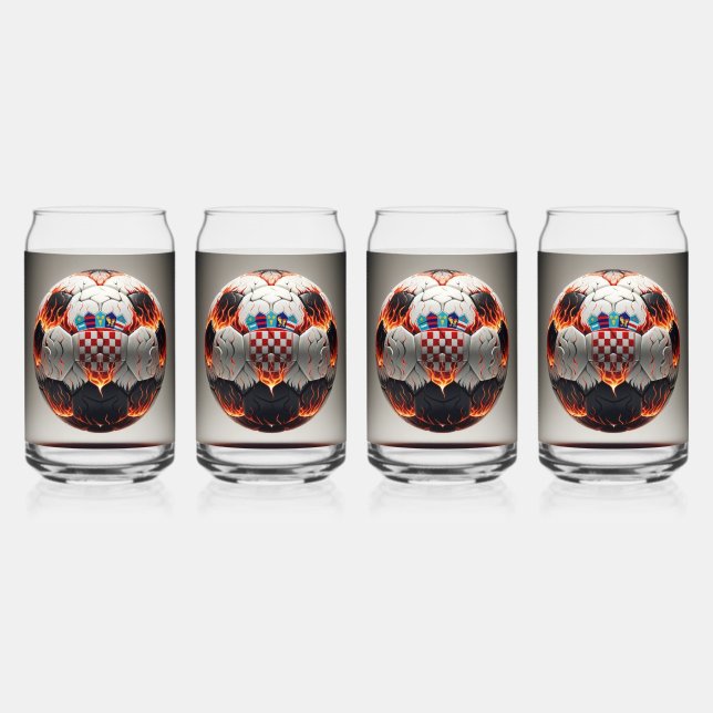 Feuriger kroatischer Fußball   Dosenglas (Vorderseite)