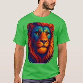 feuriger Löwenkopf realistisch t_kurz kräftig T-Shirt